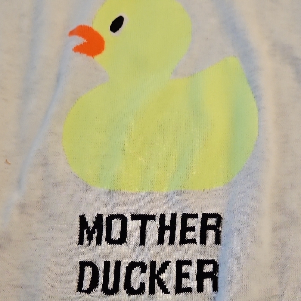 Lisa Todd Cream Sweater with Duck Graphic - Picture 5 of 5